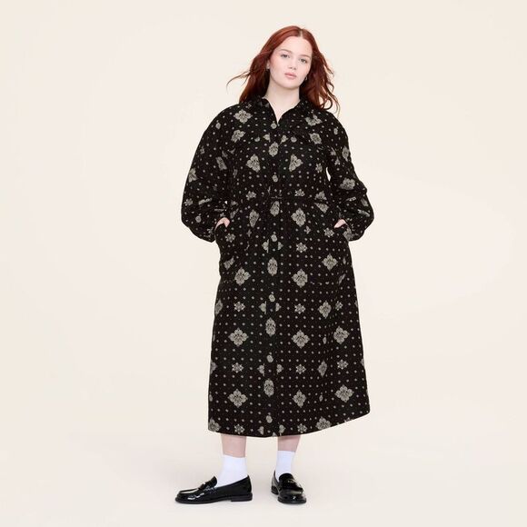 Woolrich Black Paisley Print Dress - Picture 2 of 4